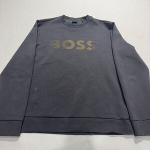 Hugo Boss Logo-Print Long-Sleeve Sweatshirt ‘Dark Grey’ Size Large